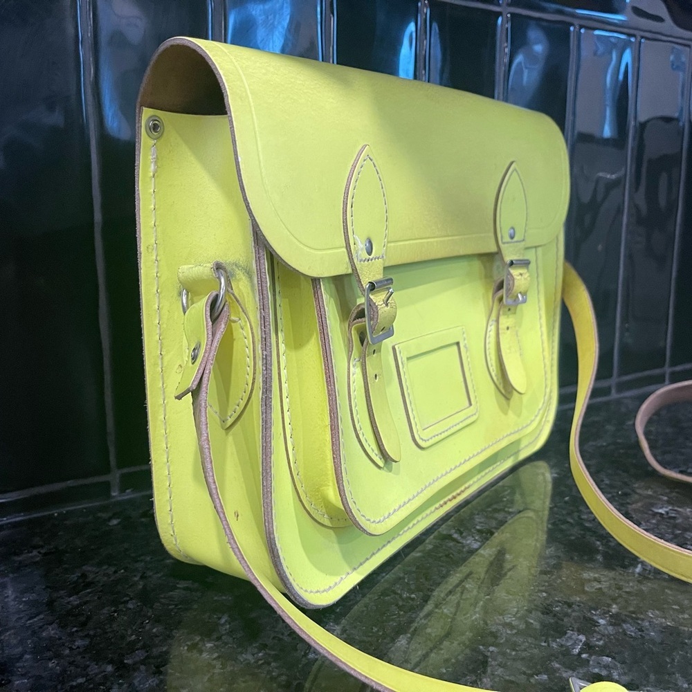 Neon Yellow Cambridge Satchel Company - Picture 4 of 10